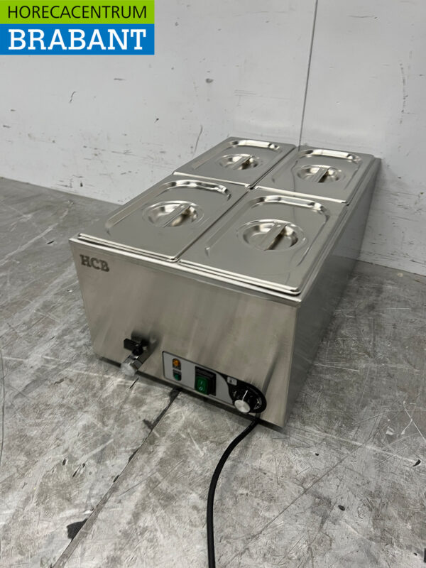Edelstahl HCB Bain marie 4 x 1/4 GN 230V Horeca – Bild 2