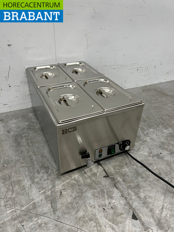 Edelstahl HCB Bain marie 4 x 1/4 GN 230V Horeca – Bild 3