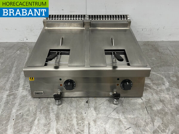 Zanussi Doppel-Fritteuse aus Edelstahl 2 x 12 Liter 400V Catering