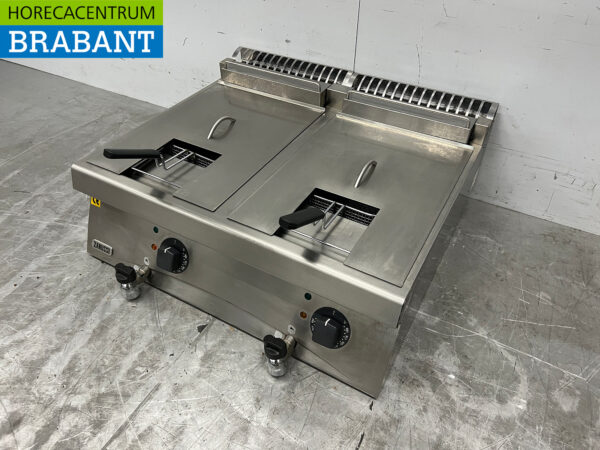Zanussi Doppel-Fritteuse aus Edelstahl 2 x 12 Liter 400V Catering – Bild 2