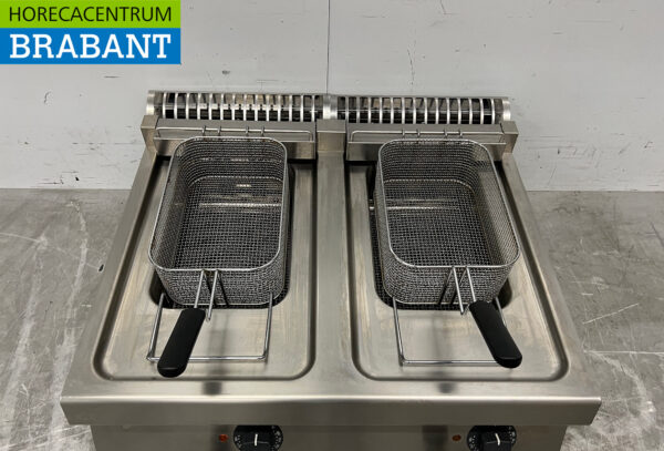 Zanussi Doppel-Fritteuse aus Edelstahl 2 x 12 Liter 400V Catering – Bild 4