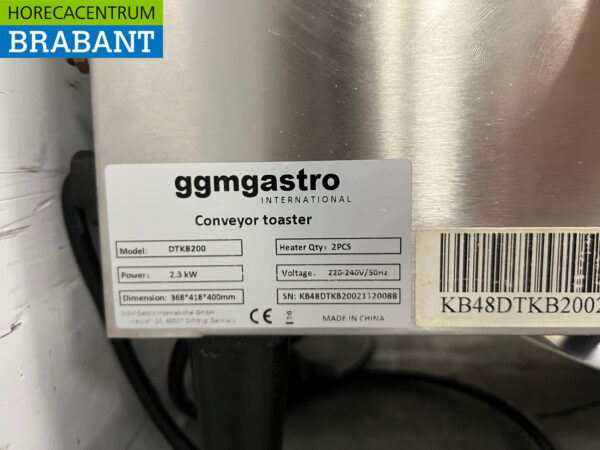 Edelstahl Durchlauftoaster Brotröster Durchlaufofen 200 Stück 230V Catering – Bild 5