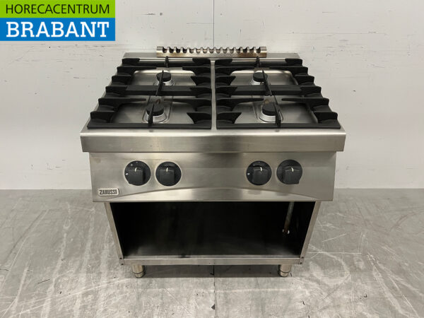 Zanussi 4-Flammen-Herd aus Edelstahl 80 cm GAS Horeca