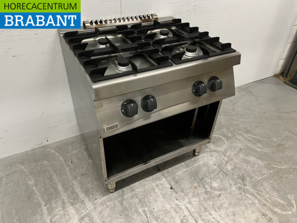 Zanussi 4-Flammen-Herd aus Edelstahl 80 cm GAS Horeca – Bild 3