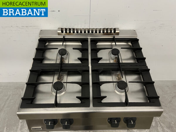 Zanussi 4-Flammen-Herd aus Edelstahl 80 cm GAS Horeca – Bild 4