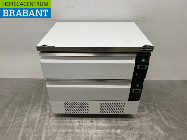 Edelstahl Maxxfrost Kühl-Gefrierschrank Werkbank 2 Schubladen 4 x 1/1 GN 230V Horeca
