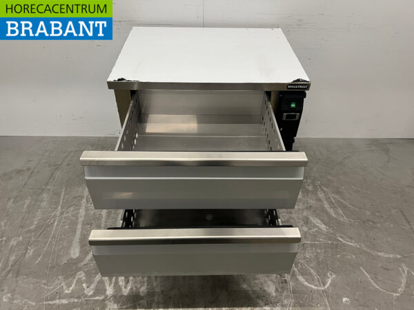 Edelstahl Maxxfrost Kühl-Gefrierschrank Werkbank 2 Schubladen 4 x 1/1 GN 230V Horeca – Bild 4