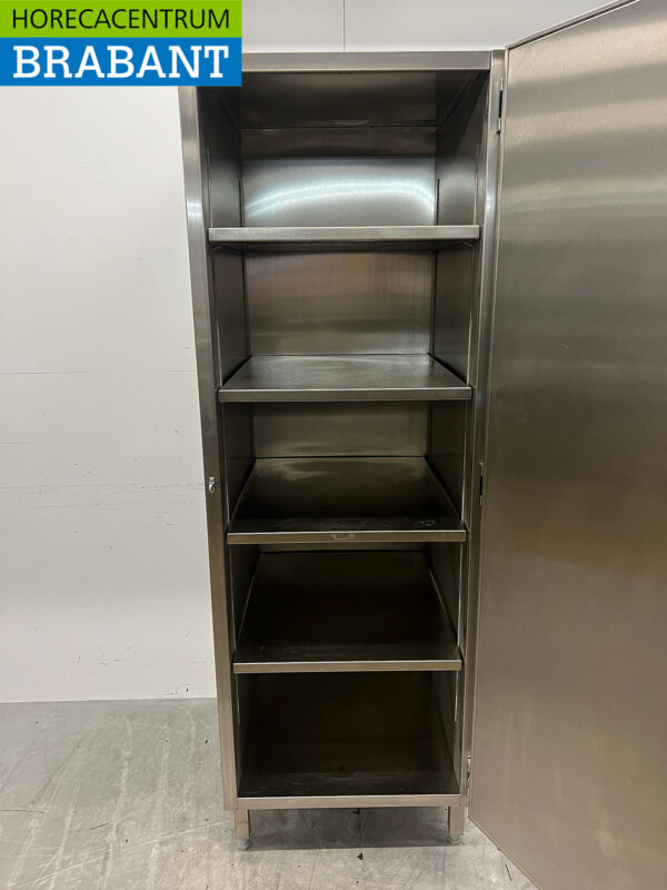 Servierschrank aus Edelstahl Arbeitsschrank 1 Tür 70 cm Catering – Bild 4