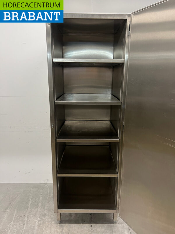 Servierschrank aus Edelstahl Arbeitsschrank 1 Tür 70 cm Catering – Bild 4