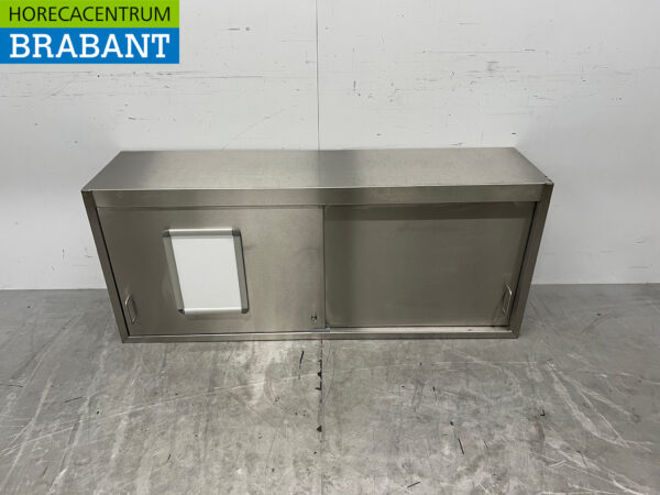 Edelstahl-Hängeschrank 2 Schiebetüren 146 cm Catering