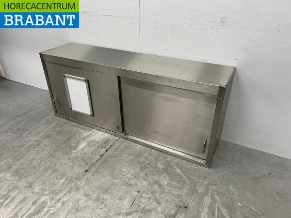 Edelstahl-Hängeschrank 2 Schiebetüren 146 cm Catering – Bild 2