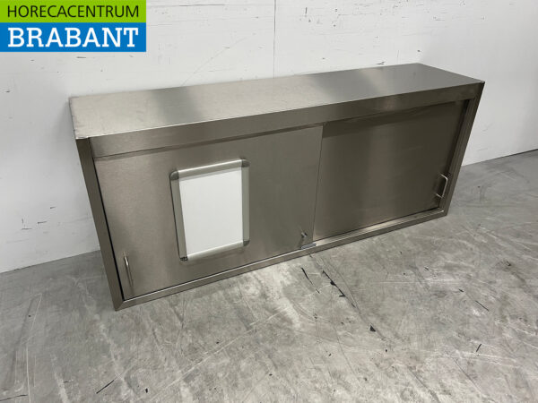 Edelstahl-Hängeschrank 2 Schiebetüren 146 cm Catering – Bild 3