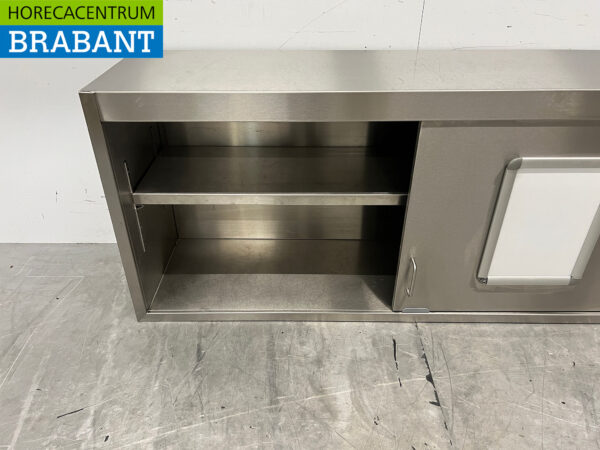 Edelstahl-Hängeschrank 2 Schiebetüren 146 cm Catering – Bild 4
