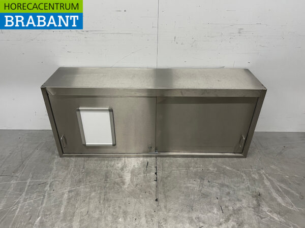 Edelstahl-Hängeschrank 2 Schiebetüren 148 cm Catering