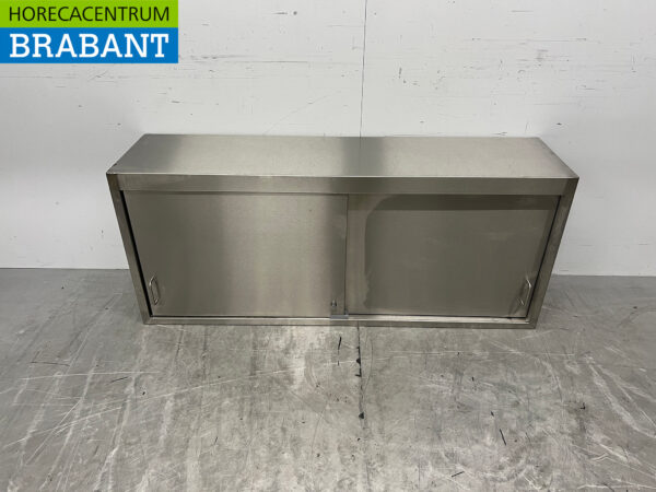 Edelstahl-Hängeschrank 2 Schiebetüren 148 cm Catering