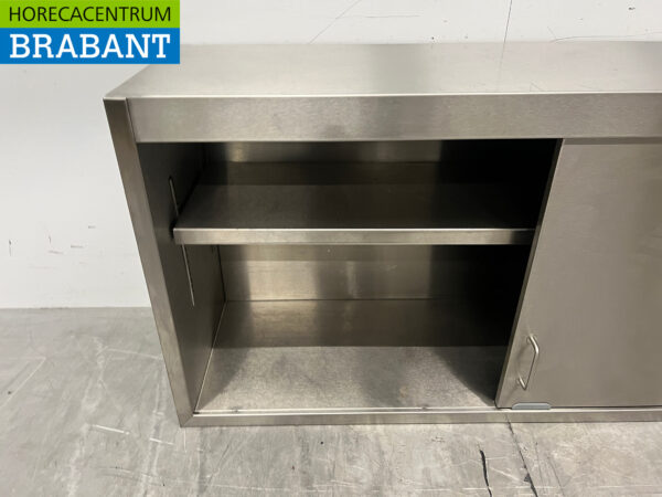 Edelstahl-Hängeschrank 2 Schiebetüren 130 cm Catering – Bild 4