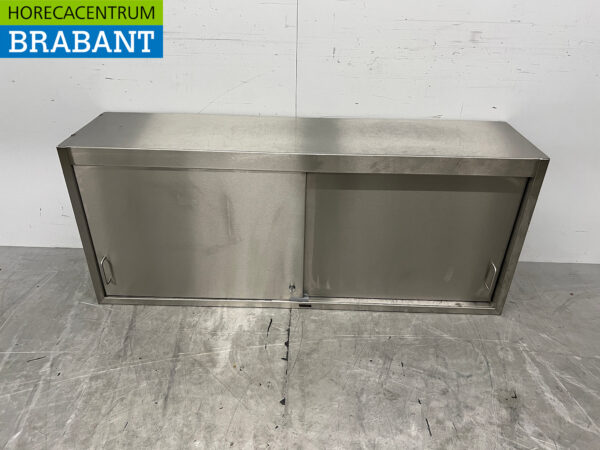 Edelstahl-Hängeschrank 2 Schiebetüren 148 cm Catering