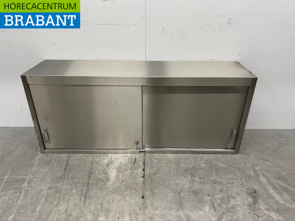 Edelstahl-Hängeschrank 2 Schiebetüren 148 cm Catering