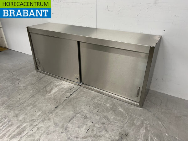 Edelstahl-Hängeschrank 2 Schiebetüren 148 cm Catering – Bild 2