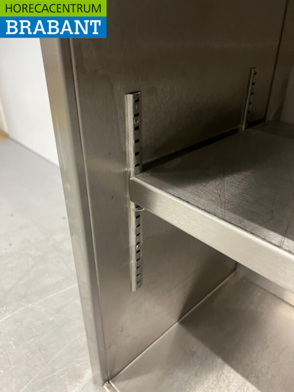 Edelstahl-Hängeschrank 2 Schiebetüren 148 cm Catering – Bild 5