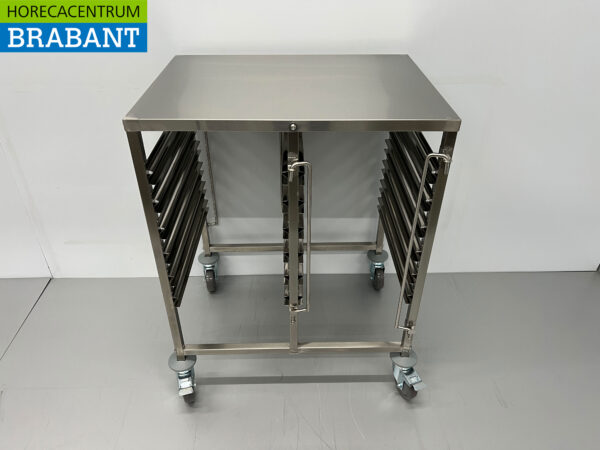 HCB Edelstahl Doppelter Etagenwagen 12 x 1/1 GN gastronorm 74 cm Horeca
