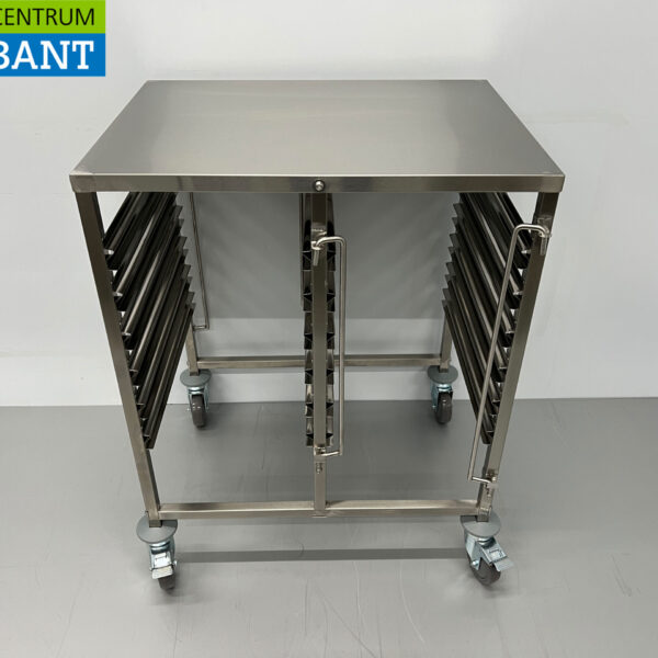 HCB Edelstahl Doppelter Etagenwagen 12 x 1/1 GN gastronorm 74 cm Horeca