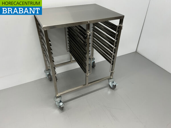 HCB Edelstahl Doppelter Etagenwagen 12 x 1/1 GN gastronorm 74 cm Horeca – Bild 3