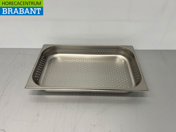 Edelstahl HCB Perforierter Gastronormbehälter GN Tablett 1/1 Tiefe 65 mm Horeca