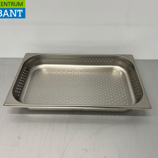 Edelstahl HCB Perforierter Gastronormbehälter GN Tablett 1/1 Tiefe 65 mm Horeca