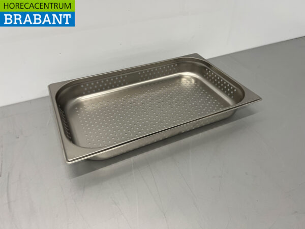 Edelstahl HCB Perforierter Gastronormbehälter GN Tablett 1/1 Tiefe 65 mm Horeca – Bild 3