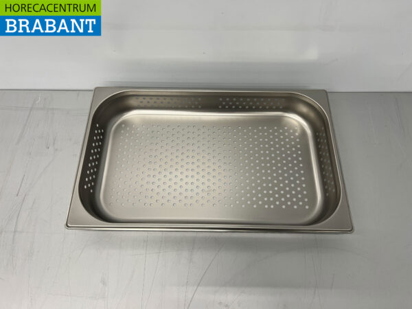 Edelstahl HCB Perforierter Gastronormbehälter GN Tablett 1/1 Tiefe 65 mm Horeca – Bild 4