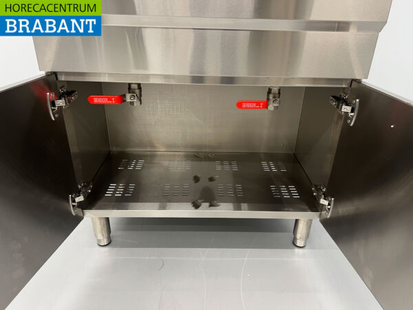 HCB Edelstahl-Doppelfriteuse Frittieren 2 x 16 Liter 400V Catering – Bild 7