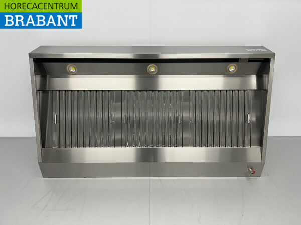 Edelstahl-Dunstabzugshaube Premium-line Motor 2000 kuub Schräges Modell 180 cm 230V Horeca