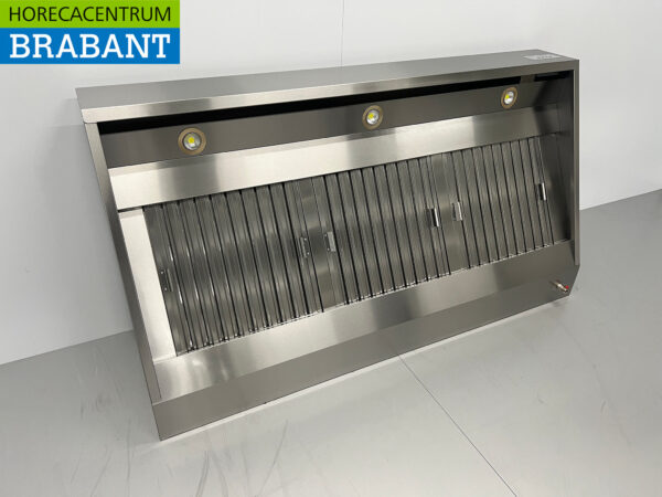 Edelstahl-Dunstabzugshaube Premium-line Motor 2000 kuub Schräges Modell 180 cm 230V Horeca – Bild 3