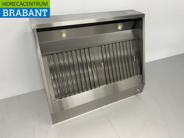 Edelstahl-Dunstabzugshaube Haube Motor 1500 kuub Premium-line Schräges Modell 120 cm 230V Horeca – Bild 3