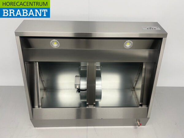 Edelstahl-Dunstabzugshaube Haube Motor 1500 kuub Premium-line Schräges Modell 120 cm 230V Horeca – Bild 4