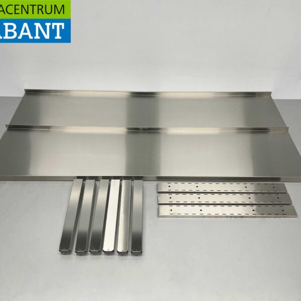 Edelstahl Doppelwandregal Regal 180 x 40 cm Horeca