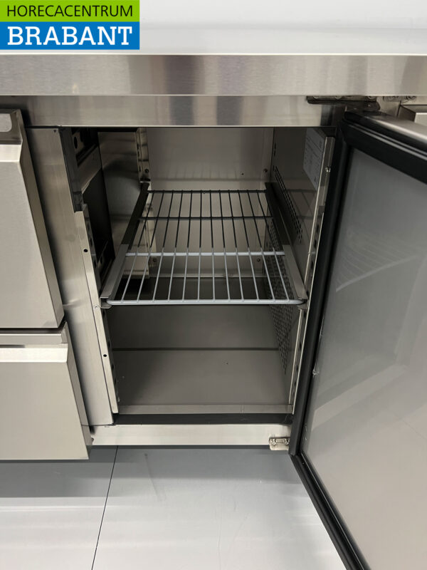 HCB Edelstahl-Kühlwerkbank 4 Schubladen und 1 Tür 179,5 cm 230V Horeca – Bild 6