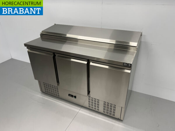 Edelstahl HCB Saladette Saladiere Gekühlte Werkbank 136,5 cm 230V Horeca – Bild 2