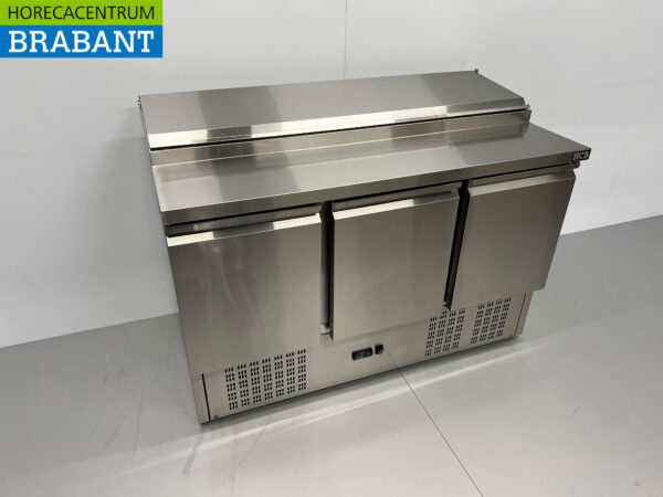Edelstahl HCB Saladette Saladiere Gekühlte Werkbank 136,5 cm 230V Horeca – Bild 3