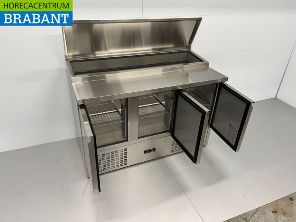Edelstahl HCB Saladette Saladiere Gekühlte Werkbank 136,5 cm 230V Horeca – Bild 6