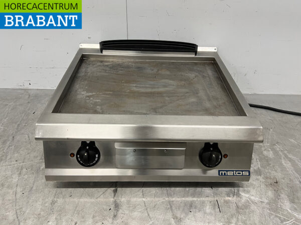 Edelstahl Metos Bratplatte Griddle glatt 80 cm 400V Horeca