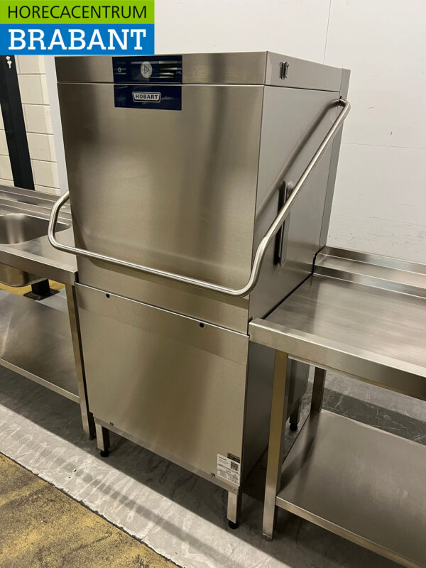 Hobart Durchschubspülmaschine aus Edelstahl mit 2024 Zuführ- und Entnahmetisch! Waschmaschine 400V Horeca – Bild 3