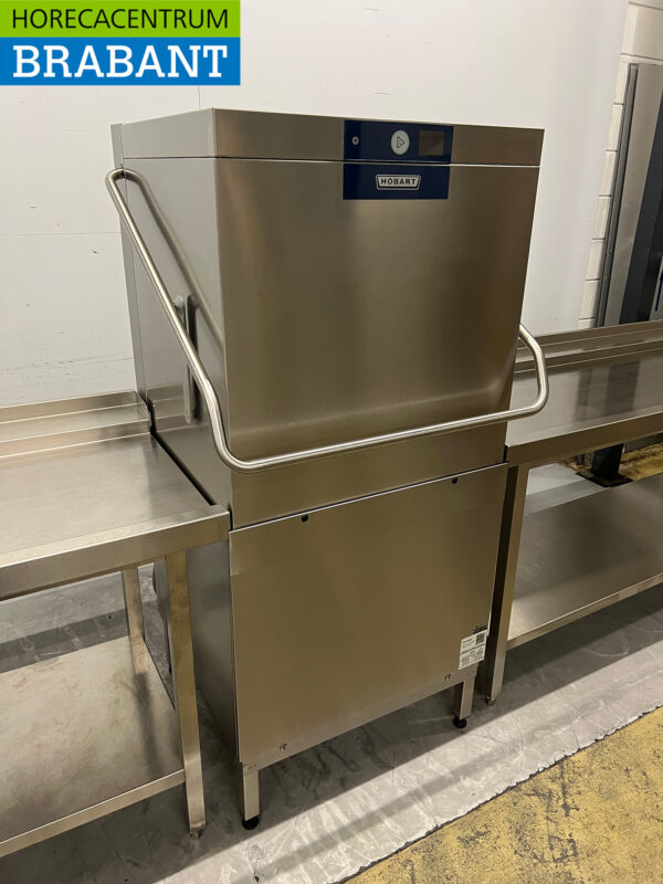 Hobart Durchschubspülmaschine aus Edelstahl mit 2024 Zuführ- und Entnahmetisch! Waschmaschine 400V Horeca – Bild 4