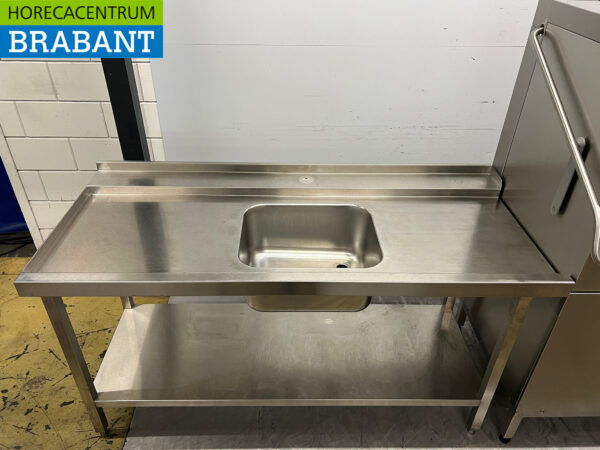 Hobart Durchschubspülmaschine aus Edelstahl mit 2024 Zuführ- und Entnahmetisch! Waschmaschine 400V Horeca – Bild 8