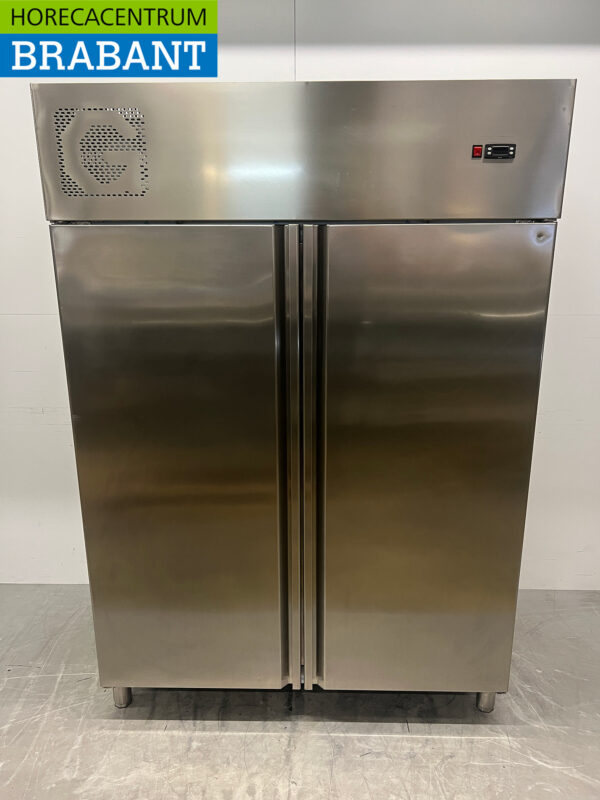 Doppeltüriger Kühlschrank aus Edelstahl Kühlung 1400 Liter 230V Horeca