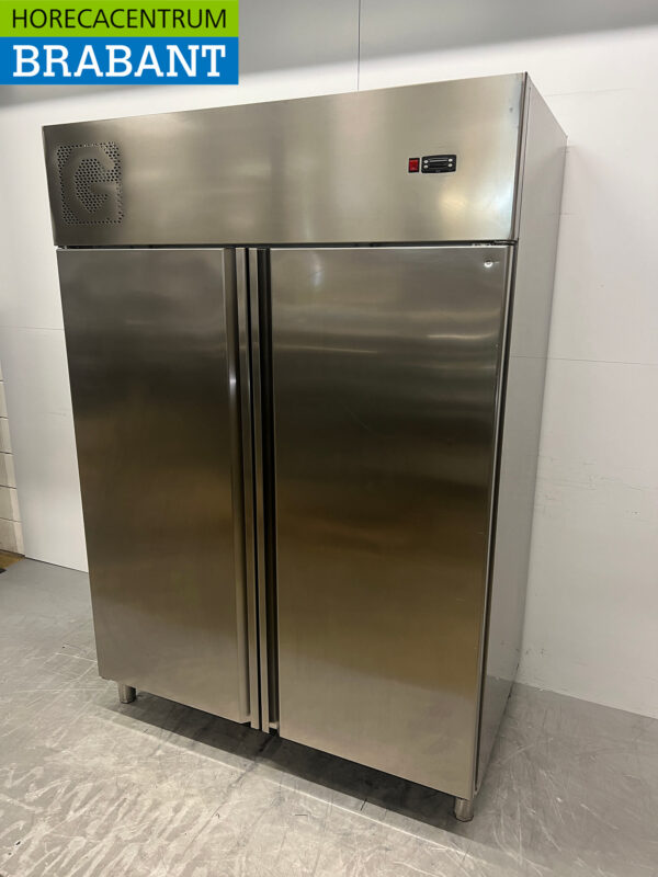 Doppeltüriger Kühlschrank aus Edelstahl Kühlung 1400 Liter 230V Horeca – Bild 2