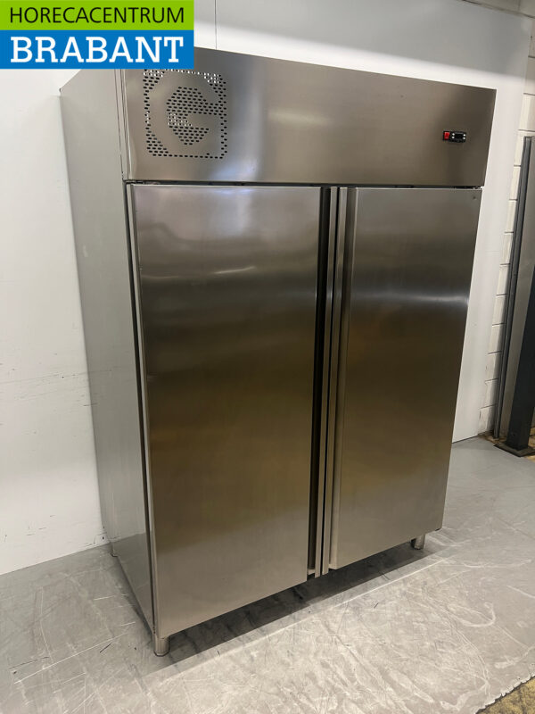 Doppeltüriger Kühlschrank aus Edelstahl Kühlung 1400 Liter 230V Horeca – Bild 3