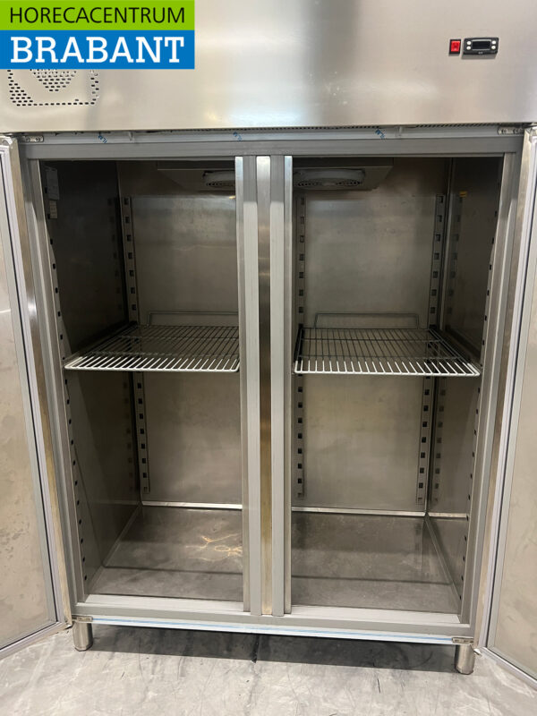 Doppeltüriger Kühlschrank aus Edelstahl Kühlung 1400 Liter 230V Horeca – Bild 4