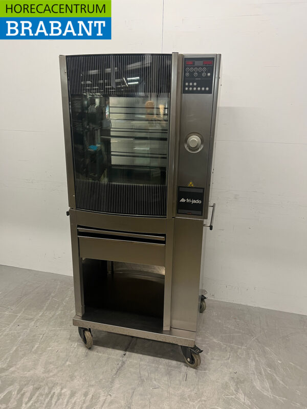 Edelstahl Fri-Jado Rotisserie Hähnchen Grill 5 Spieße 400V Horeca